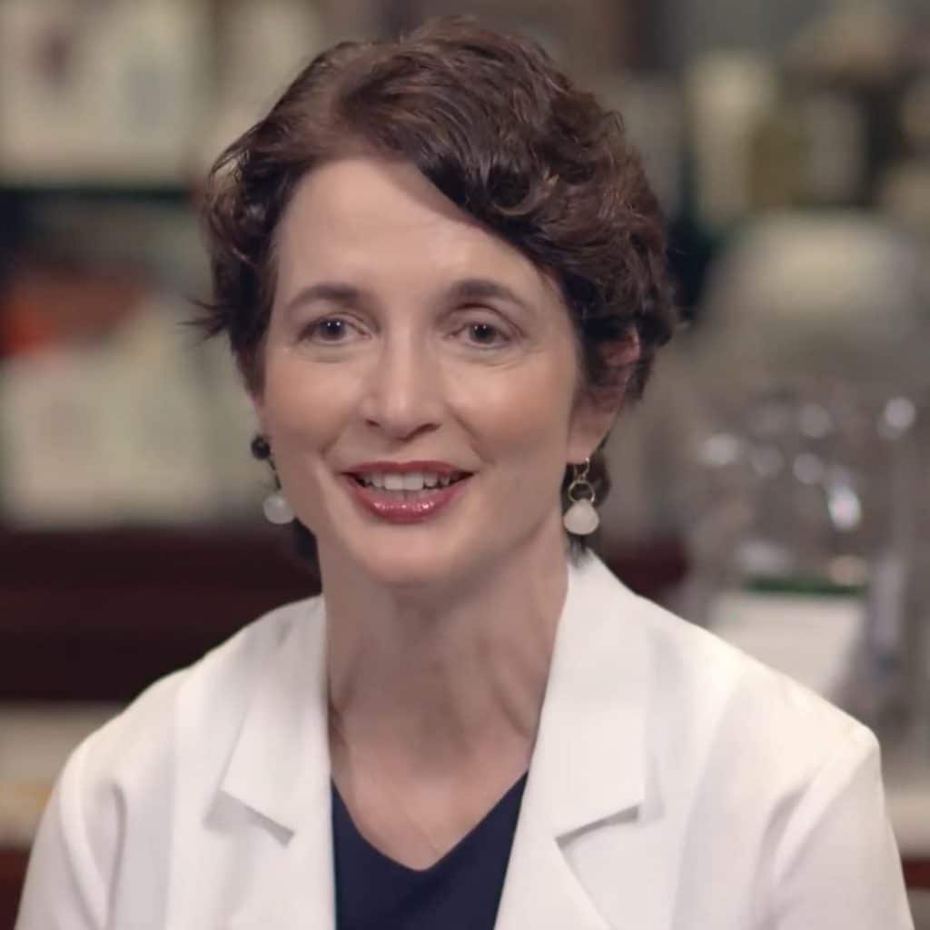 Female doctor speaking in testimonial interview