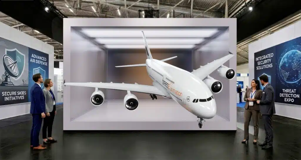 3D animation for exhibition video wall – [object]